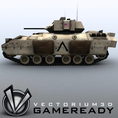 3D Model of Low poly Bradley M2A2 - 3D Render 3